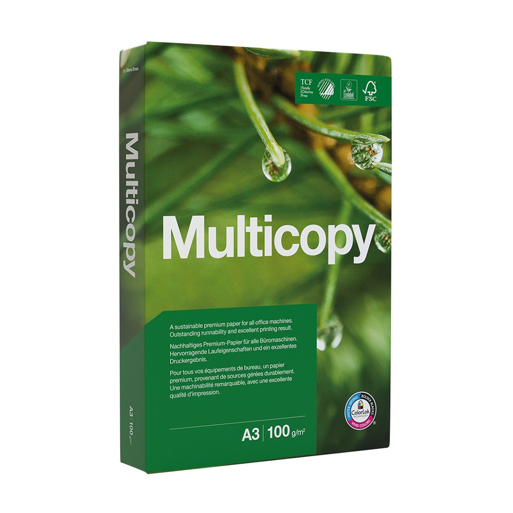 Multicopy A3 kopipapir 100g hvid 500ark
