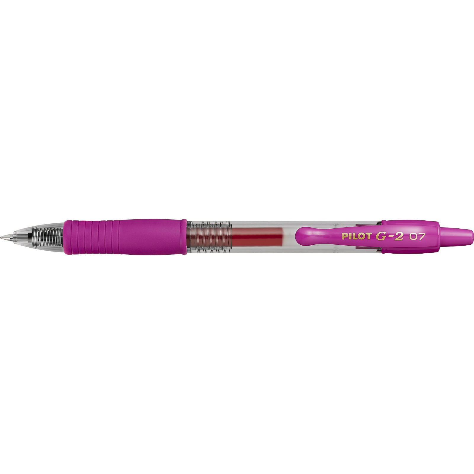 Pilot G2 gelpen med 0,7 mm spids i skrivefarven pink